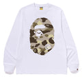 A BATHING APE COLOR CAMO BIG APE HEAD L/S TEE