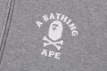 A BATHING APE APE CROSSBONE COLLEGE ZIP HOODIE