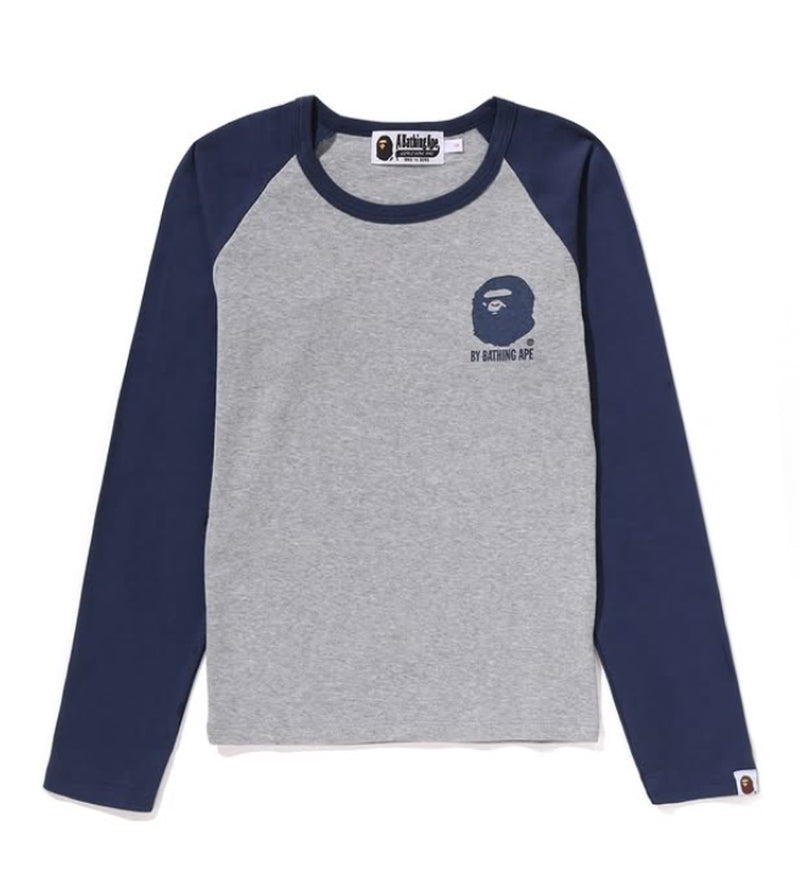 A BATHING APE Ladies' BY BATHING APE RAGLAN L/S TEE