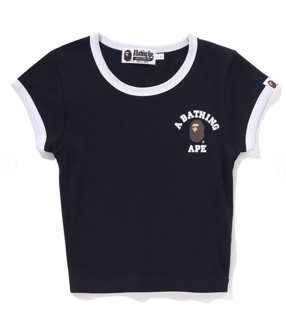 トップス BATHING APE CROPPED TRIM TEE L COLLEGE CROPPED TRIM TEE | bape.com