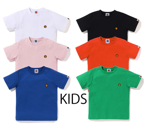 A BATHING APE BAPE KIDS BABY MILO FACE ONE POINT TEE