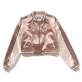 A BATHING APE Ladies' MULTI LOGO CROPPED SOUVENIR JACKET