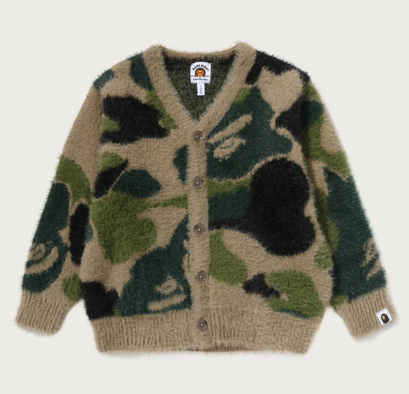 A BATHING APE BAPE KIDS ABC CAMO CARDIGAN