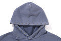 A BATHING APE STUDDED GARMENT DYE LOGO SLEEVELESS PULLOVER HOODIE