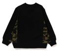 A BATHING APE BAPE KIDS 1ST CAMO PANEL APE HEAD ONE POINT CREWNECK