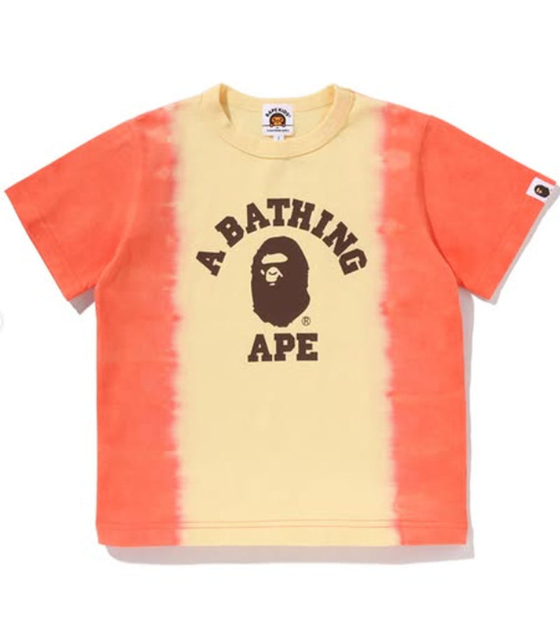 A BATHING APE BAPE KIDS GRADATION COLLEGE TEE - happyjagabee store