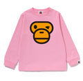 A BATHING APE BAPE KIDS WINKING MILO FACE LS TEE - happyjagabee store
