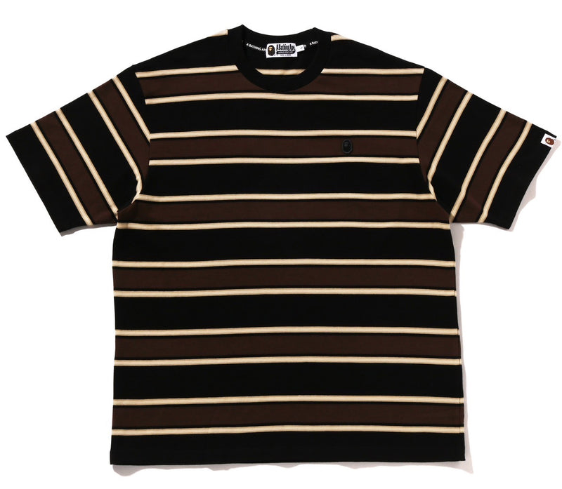 A BATHING APE ONE POINT STRIP RELAXED FIT TEE