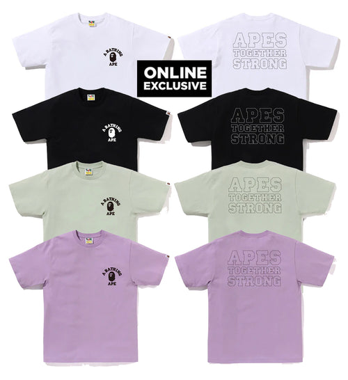 A BATHING APE ONLINE EXCLUSIVE BICOLOR COLLEGE ATS TEE