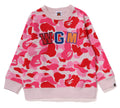 A BATHING APE BAPE KIDS ABC CAMO SHARK CREWNECK SWEAT SHIRT