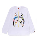 A BATHING APE BAPE KIDS ART CAMO SHARK L/S TEE