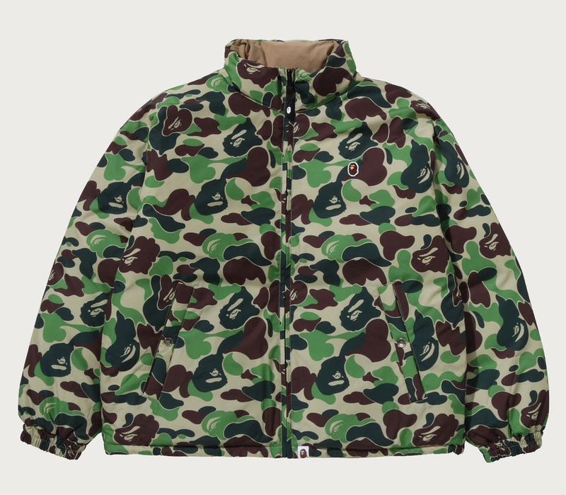 A BATHING APE ABC CAMO REVERSIBLE DOWN JACKET