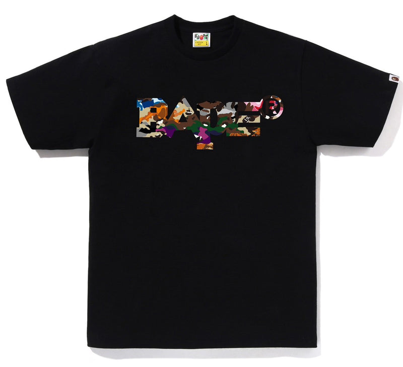 A BATHING APE HYBRID CAMO MIXED BAPE LOGO TEE