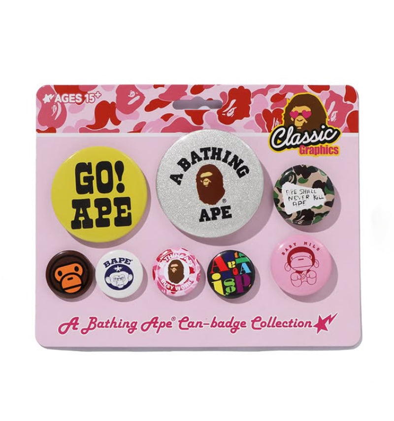 A BATHING APE Ladies' MULTI LOGO BADGE SET