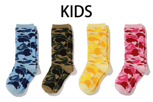 A BATHING APE BAPE KIDS ABC CAMO SOCKS