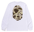 A BATHING APE COLOR CAMO BIG APE HEAD L/S TEE