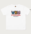 A BATHING APE BAPE KIDS BAPE x DISNEY STITCH AND ANGEL BABY MILO TEE