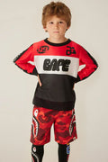A BATHING APE BAPE KIDS BAPE MESH LS TEE