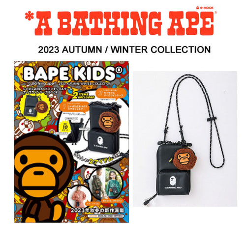 A BATHING APE BAPE KIDS 2023 AUTUMN / WINTER COLLECTION MAGAZINE MOOK w/smartphone shoulder bag & coin case