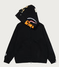 A BATHING APE 1ST CAMO MILO SHARK FULL ZIP DOUBLE HOODIE