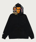 A BATHING APE 1ST CAMO MILO SHARK FULL ZIP DOUBLE HOODIE