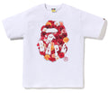 A BATHING APE ROSE APE HEAD TEE