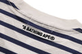 A BATHING APE SOLID CAMO ONE POINT RELAXED FIT STRIPE L/S TEE