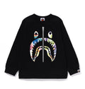 A BATHING APE BAPE KIDS ART CAMO SHARK L/S TEE