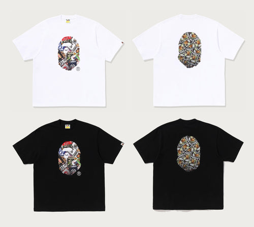 A BATHING APE BAPE TRADING CARD RELAXED FIT TEE