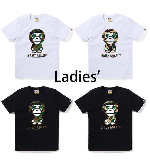 A BATHING APE Ladies' 1ST CAMO STA EYE BABY MILO TEE - happyjagabee store