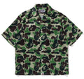 A BATHING APE Ladies' ABC CAMO OPEN COLLAR SHIRT