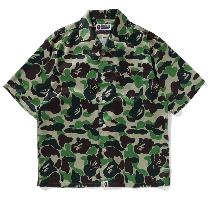 A BATHING APE Ladies' ABC CAMO OPEN COLLAR SHIRT