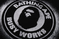 A BATHING APE SPRAY PRINT BUSY WORKS RELAXED FIT TEE