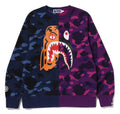 A BATHING APE COLOR CAMO TIGER SHARK CREWNECK SWEAT SHIRT