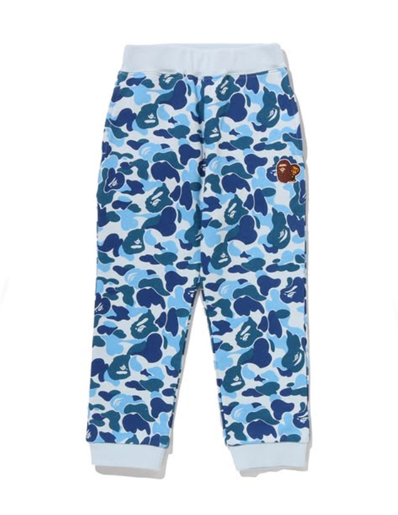 A BATHING APE BAPE KIDS ABC CAMO APE & MILO ONE POINT SWEAT PANTS