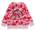 A BATHING APE BAPE KIDS ABC CAMO SHARK CREWNECK SWEAT SHIRT