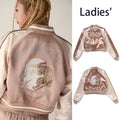 A BATHING APE Ladies' MULTI LOGO CROPPED SOUVENIR JACKET