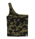 A BATHING APE Ladies' 1ST CAMO ONE SHOULDER TOP