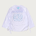 A BATHING APE Ladies' SOLID CAMO LACE FOOTBALL OVERSIZE L/S TEE