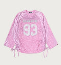 A BATHING APE Ladies' SOLID CAMO LACE FOOTBALL OVERSIZE L/S TEE