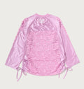 A BATHING APE Ladies' SOLID CAMO LACE FOOTBALL OVERSIZE L/S TEE