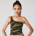 A BATHING APE Ladies' 1ST CAMO ONE SHOULDER TOP