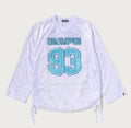 A BATHING APE Ladies' SOLID CAMO LACE FOOTBALL OVERSIZE L/S TEE