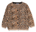 A BATHING APE WILD LEOPARD PATTERN SHAGGY CARDIGAN