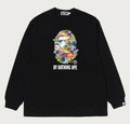 A BATHING APE STICKER BY BATHING APE RELAXED FIT LS TEE