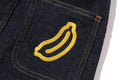 A BATHING APE BAPE KIDS BABY MILO 10 OZ DENIM SHORTS