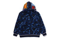 A BATHING APE COLOR CAMO SHARK RELAXED FIT HOODIE TRACK JACKET