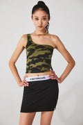 A BATHING APE Ladies' 1ST CAMO ONE SHOULDER TOP