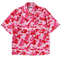 A BATHING APE Ladies' ABC CAMO OPEN COLLAR SHIRT