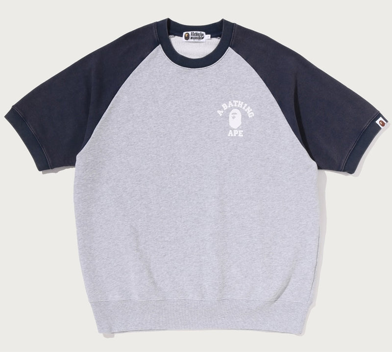 A BATHING APE COLLEGE RELAXED FIT SWEAT TEE